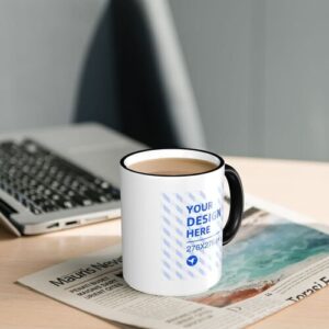 Ccustom Mug Edge colored ceramic mug 10000-10010